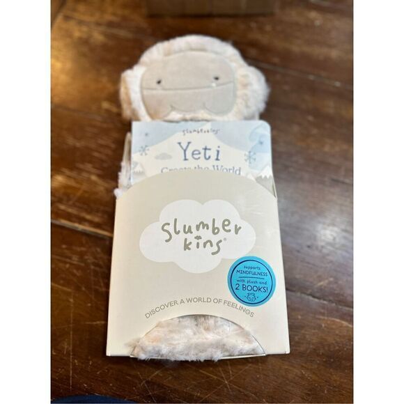 Slumberkins Yeti Snuggler & 2 Board Books Complete Set Bundle - Picture 2 of 8